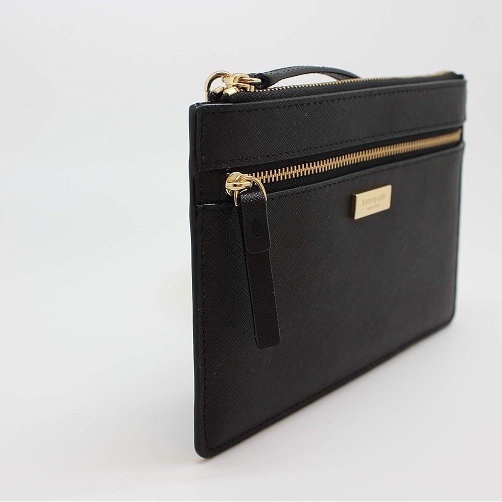 Kate Spade Tinie Laurel Way Black Leather Wristlet Wallet WLRU2677 - Picture 7 of 7